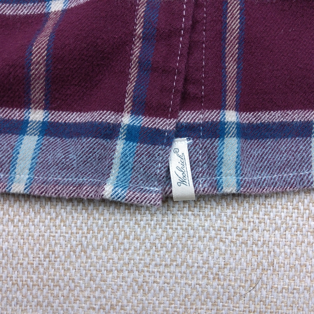 Woolrich Womens Plaid Button Up Flannel Shirt Sz S/P Cotton Cabincore Western - Picture 4 of 14